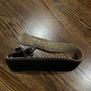 Men's Black Leather lifting belt
